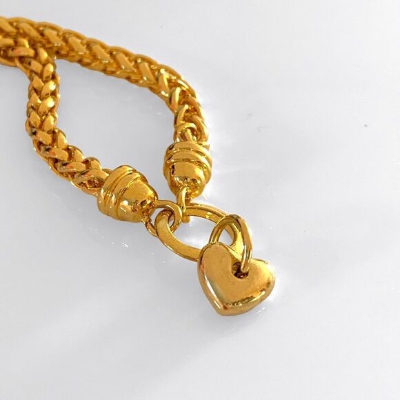 Gold Heart Charm Bracelet - Picture 2 of 4